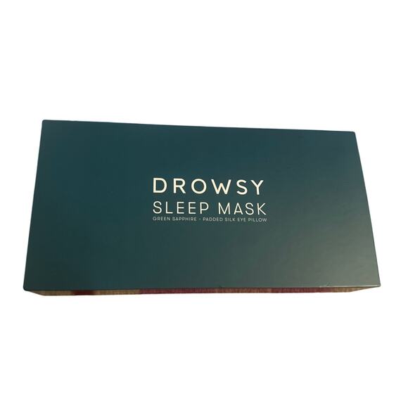 NEW with Box Drowsy Sleep Mask Padded Silk Eye Pillow Green Sapphire - Picture 1 of 4